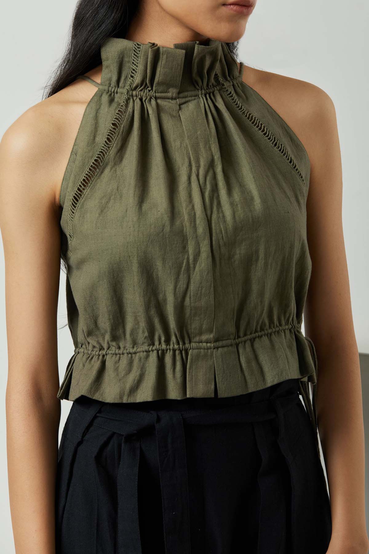 Buy Markkah Studio Halter Neck Crop Top for Women Online at ScrollnShops